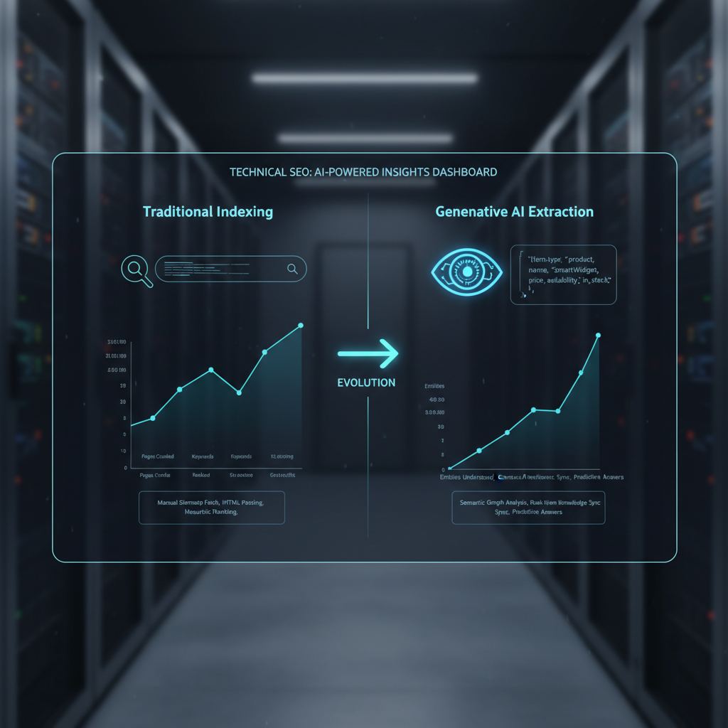 Dashboard interface of an AI SEO plugin for WordPress showing technical audits and schema markup